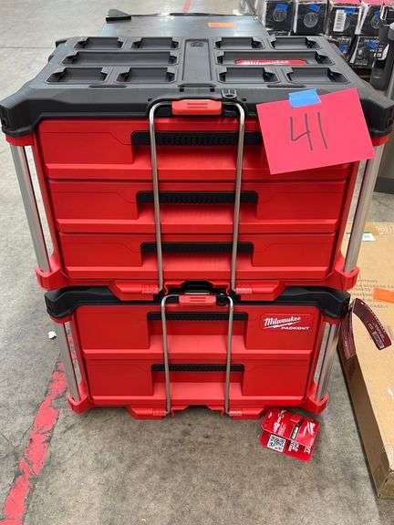 Sold at Auction: 2 Plastic Organizers 5 Drawers each