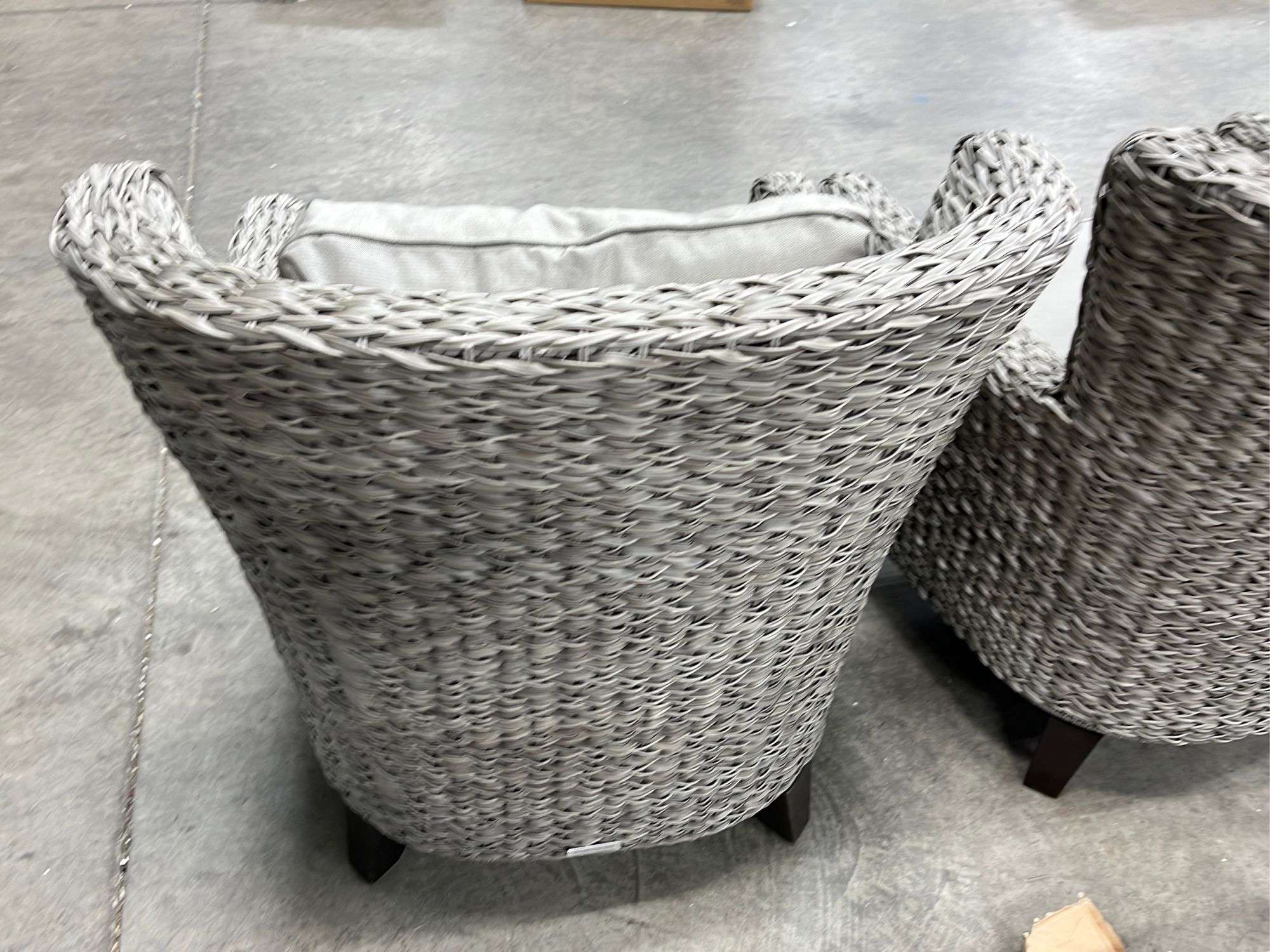 Hampton bay megan discount gray seagrass wicker